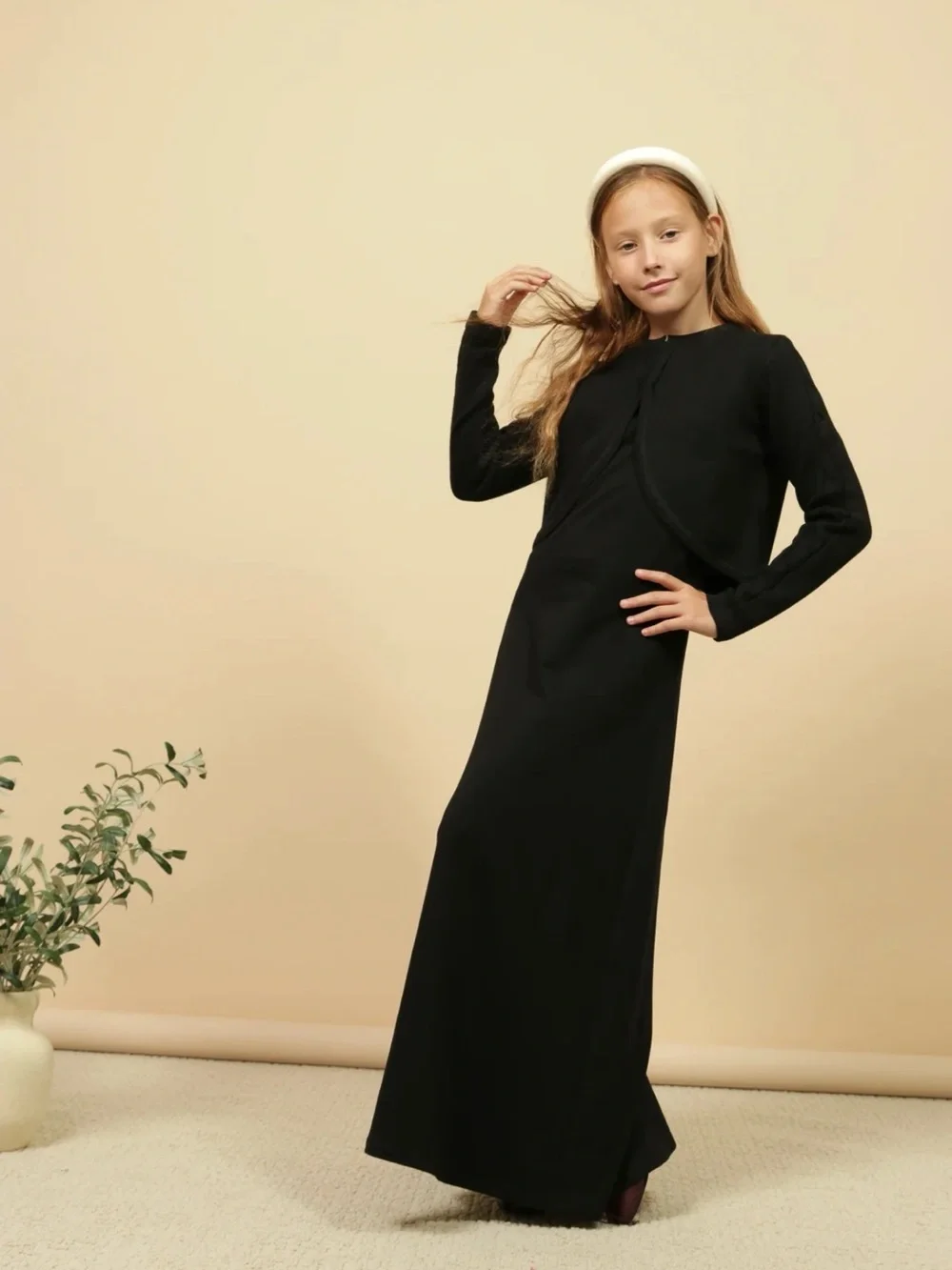 NUMU VISCOSE JUMPER black maxi dress Size 22